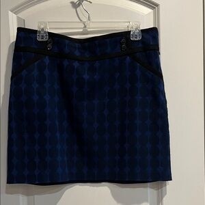 Forenza Blue and Black Patterned Mini Skirt